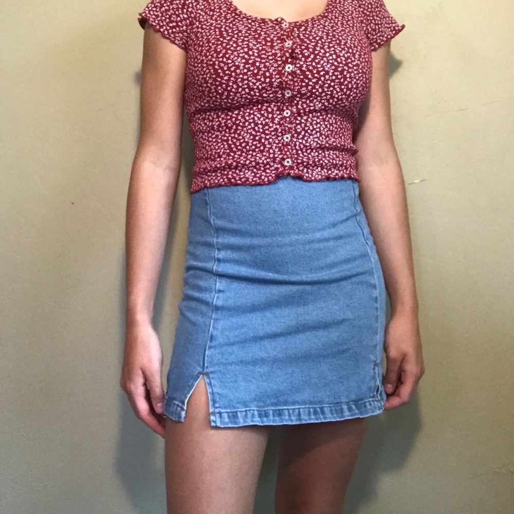 Brandy Melville Jean Cara Skirt